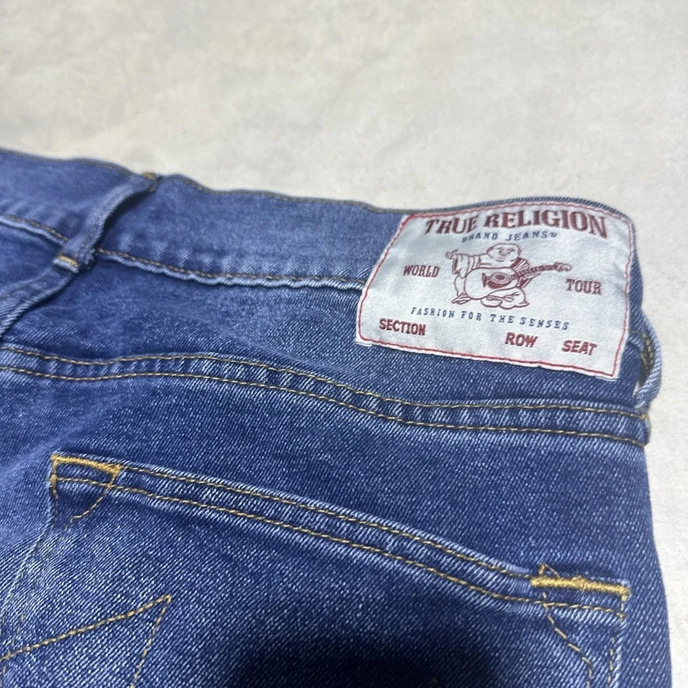 True Religion Geno Blue Denim Jeans Relaxed Slim Light Wash Men's SZ 34x32